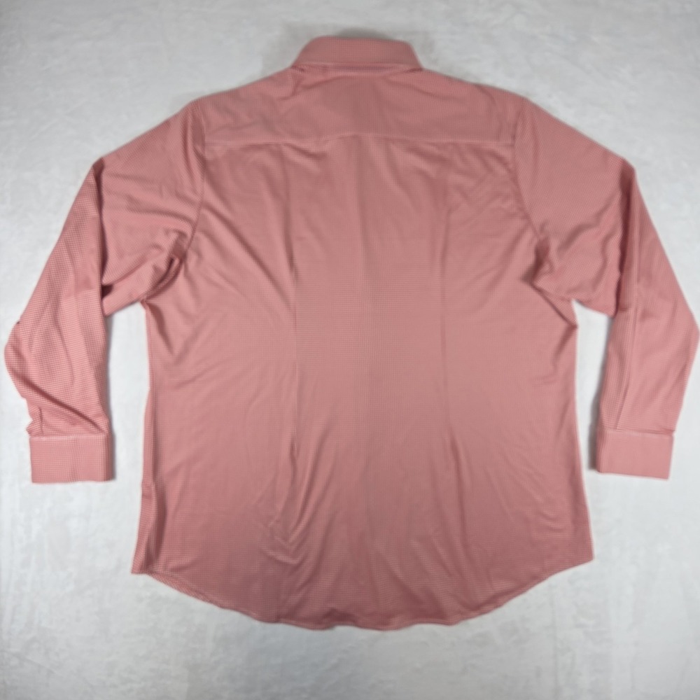 Mizzen Main‎ Shirt Mens 2XL Red Gingham Standard Long Sleeve Performance Stretch - Picture 3 of 9